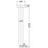 Round Vertical Shower Arm Chrome 600mm