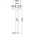 Round Vertical Shower Arm Chrome 200mm