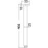 Square Vertical Shower Arm Chrome 450mm