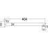 Square Horizontal Shower Arm Brushed Gold 400mm