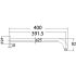 Round Horizontal Shower Arm Brushed Gold 400mm