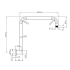 Round Rectangle Curved Shower Arm Brushed Nickel