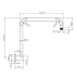 Round Rectangle Curved Shower Arm Gun Metal