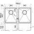 Eden Double Bowl Kitchen Sink Above / Undermount Sink 760 x 440mm