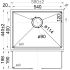 Eden Single Bowl Kitchen Sink Above / Undermount Sink 580 x 440mm