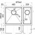 Eden Double Bowl Kitchen Sink Above / Undermount Sink 670 x 440mm