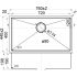 Eden Single Bowl Kitchen Sink Above / Undermount Sink 760 x 440mm