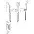Eden Square Hand Shower On Wall Outlet Bracket Brushed Gold