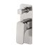 Eden Round Cornered Rectangle Handle Wall Mixer with  Diverter Brushed Nickel