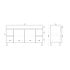 1500mm 2-Door 4-Drawer Freestanding With Legs PVC Gloss White Finish Bathroom Vanity Cabinet Only