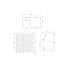750mm Freestanding with legs  PVC Matte White Fluted Design With Right Hand Drawers Bathroom Vanity Cabinet Only