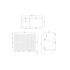 900mm Freestanding with legs  PVC Matte White Fluted Design With Left Hand Drawers Bathroom Vanity Cabinet Only