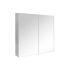 600mm Bathroom Mirror Cabinet Wall Hung PVC Pencil Edge Gloss White Shaving Storage Cabinet