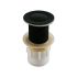 32mm Bathroom Matte Black Solid Brass Basin Pop Up Waste No Overflow