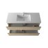 1200mm Wall Hung Bathroom Vanity White Oak Wood Grain 2 PAC Coating MDF Board