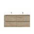 1200mm Wall Hung Bathroom Vanity White Oak Wood Grain High density MDF board with 2 PAC finish