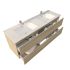 1500mm Wall Hung Bathroom Vanity White Oak Wood Grain 2 PAC Coating MDF Board