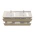 1500mm Wall Hung Bathroom Vanity White Oak Wood Grain 2 PAC Coating MDF Board