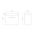 500mm Wall Hung Bathroom Vanity Dark Oak Wood Grain 2 PAC Coating MDF Board