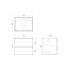 600mm Wall Hung Bathroom Vanity Dark Oak Wood Grain 2 PAC Coating MDF Board