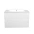 750mm Wall Hung Bathroom Vanity Matte White PVC Vacuum Filmed Cabinet Only