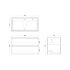 900mm Wall Hung Bathroom Vanity Dark Oak Wood Grain 2 PAC Coating MDF Board