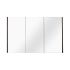 1200mm Dark Grey Pencil Edge Mirrored Bathroom Cabinet Wall-Mount Door Cupboard