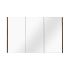 1200mm Dark oak Double Door Bathroom Mirrored Cabinet 3 Doors Shelf
