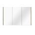 1200mm White oak Double Door Bathroom Mirrored Cabinet 3 Doors Shelf