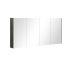 1500mm Pencil Edge Shaving Cabinet Dark Grey Wood Grain Texture 2 PAC Coating MDF Board