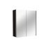 600mm Pencil Edge Shaving Cabinet Dark Grey Wood Grain Texture 2 PAC Coating MDF Board