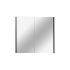 750mm Pencil Edge Shaving Cabinet Dark Grey Wood Grain Texture 2 PAC Coating MDF Board