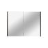 900mm Pencil Edge Shaving Cabinet Dark Grey Wood Grain 2 PAC Coating MDF Board