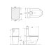 Bathroom Rimless Toilet Suites Tornado Flush Ceramic White