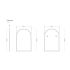 600mm (L) x 900mm (D) Metal Frame Mirror Brushed Gold Arch Framed Mirror