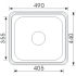 Eden Kitchen Sink Single Bowl Sink 490 x 440mm