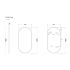 450mm (L) x 900mm (D) Metal Frame Mirror Matte Black Oval Framed Mirror